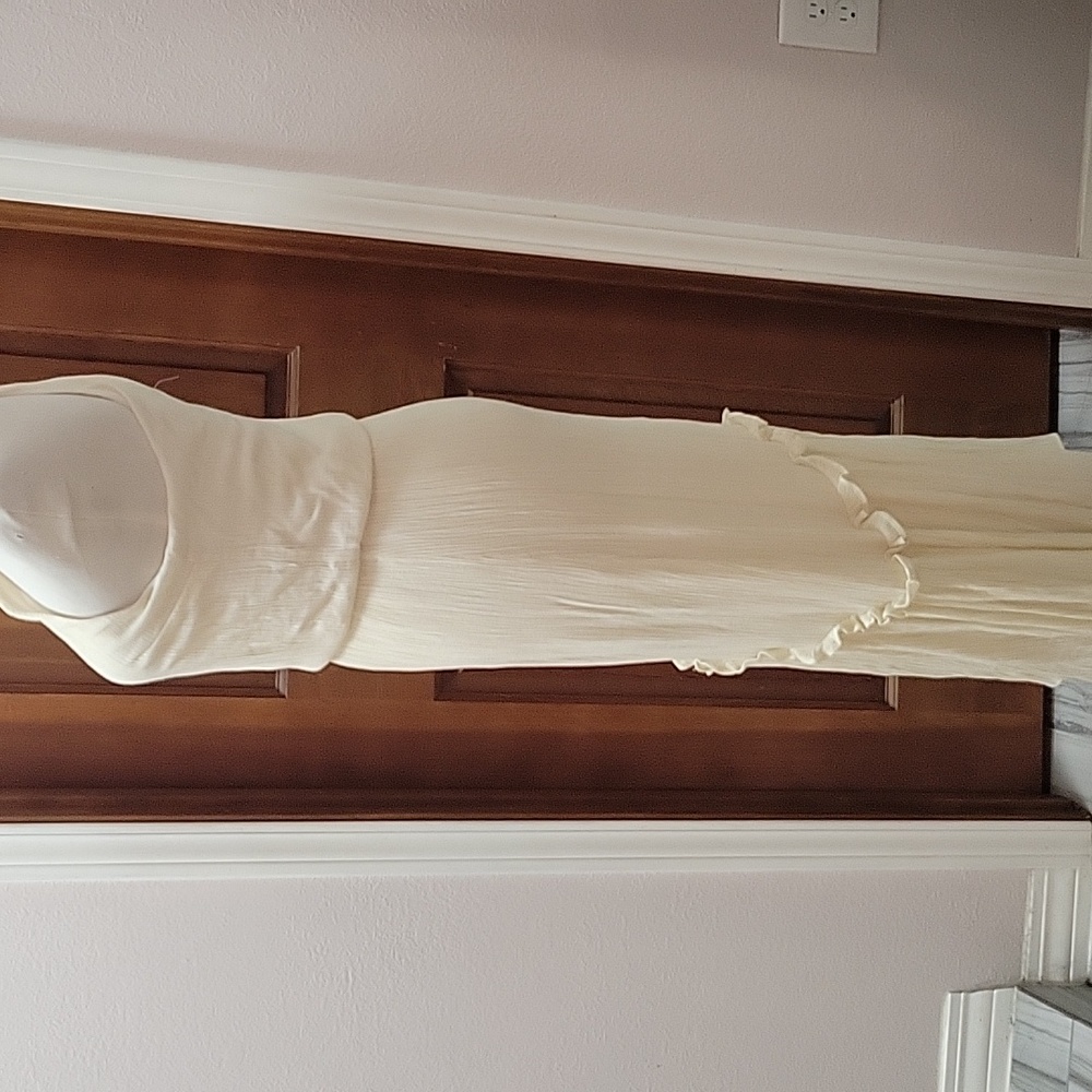 All in Favor Cream Halter Maxi Dress - Picture 4 of 7